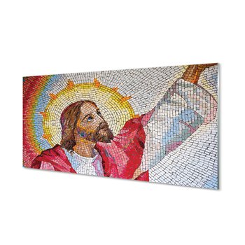 Panel szklany do kuchni +klej Mozaika Jezus 120x60 - Tulup