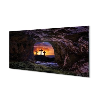 Panel szkło do kuchni  Krzyże zachód słońca 120x60 - Tulup