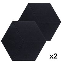 Panele Filcowe Ścienne Wyciszające 3d Czarne 2szt Dekoracja Na Ścianę Soft Akustyczne