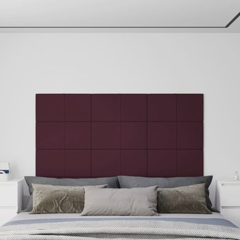 Panele ścienne, 12 szt., fioletowe, 60x30 cm, tkanina, 2,16 m² - vidaXL