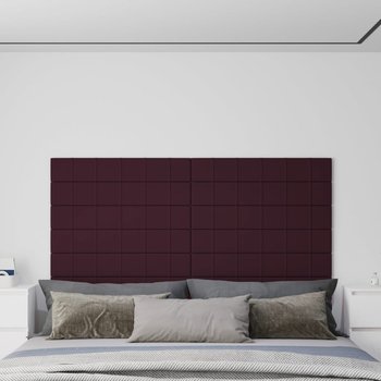 Panele ścienne, 12 szt., fioletowe, 90x15 cm, tkanina, 1,62 m² - vidaXL