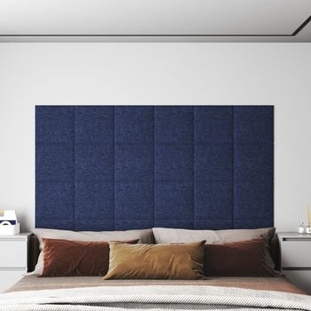 Panele ścienne, 12 szt., niebieskie, 30x30 cm, tkanina, 1,08 m² - vidaXL