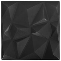 Panele ścienne 3D EPS, 12 szt, 3m², czarny