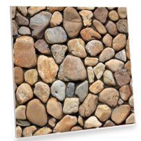 Panele Ścienne 3D Samoprzylepne KAMIEŃ Otoczaki Naklejki Płytki PCV 10szt