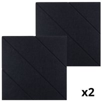 Panele Ścienne Akustyczne Wygłuszające Filc 40x40cm Zagłówek Dekoracyjne Czarne Loft e-floor