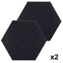 Panele Ścienne Filcowe 2szt Wygłuszające Czarne Dekoracja Na Ścianę Heksagon Soft Loft