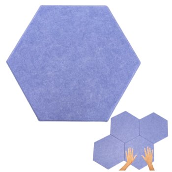 PANELE ŚCIENNE FILCOWE 3D HEKSAGON zagłówek samoprzylepne akustyczne soft plaster miodu hexagon JASNY FIOLETOWY /Iteams4now - Iteams4now
