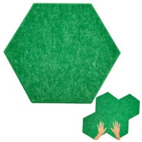 PANELE ŚCIENNE FILCOWE 3D HEKSAGON zagłówek samoprzylepne akustyczne soft plaster miodu hexagon ZIELONY /Iteams4now