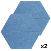 Panele Ścienne Filcowe Heksagony 2szt Dekoracyjne Wygłuszające 3d Duże Soft