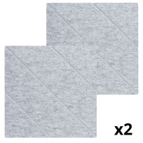 Panele Ścienne Filcowe Szare 40x40cm Akustyczne Dekoracyjne 3d Kwadrat Soft