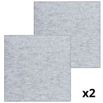 Panele Ścienne Filcowe Szare Kwadrat 2szt Akustyczne Zaglowek Dekoracyjne Na Ścianę