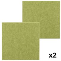 PANELE ŚCIENNE FILCOWE WYGŁUSZAJĄCE 2szt ZAGŁÓWEK DEKORACJA NA ŚCIANĘ 40x40cm ZIELONE