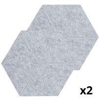 Panele Ścienne Filcowe Wygłuszające Dekoracyjne 3d Panel Heksagony Zestaw 2szt