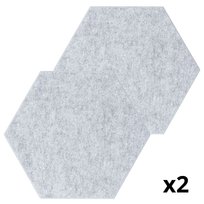 Panele Ścienne Na Filcu 2szt Wygłuszające Dekoracyjne 3d Szary Heksagony Na Ścianę Dekoracja Pokój