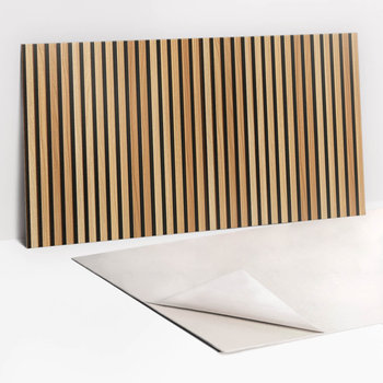 Panele Ścienne Samoprzylepne 100x50 cm - Deski drewniane lamele - Tulup