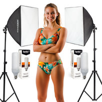 Panolux™ Zestaw lamp SOFTBOX 60x60 125W LED