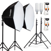 Panolux™ Zestaw lamp SOFTBOX Octa 60cm 85W LED