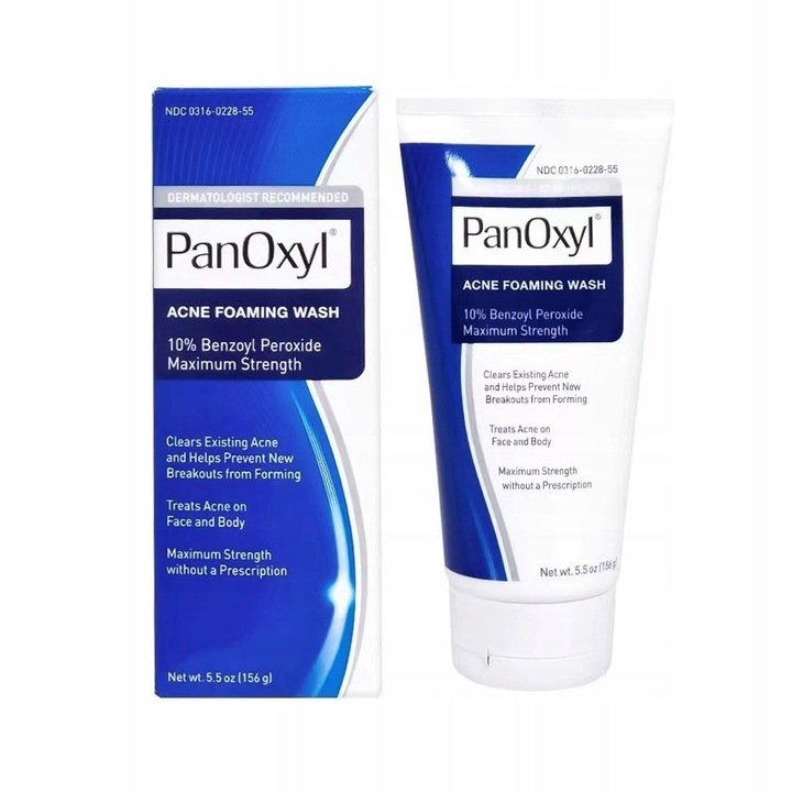 PanOxyl | pianka oczyszczająca na trądzik | 10% nadtlenek benzoilu | 156g