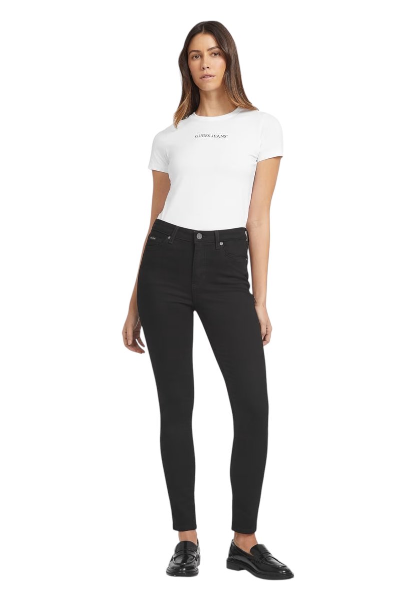 Jeans Guess Jeans Eco Mom Donna, 99% Cotone, 1% Elastan