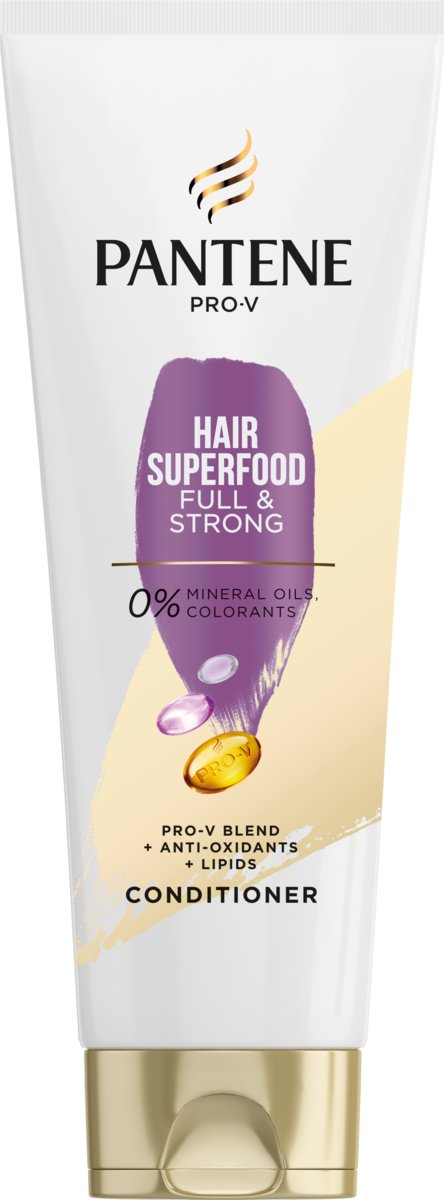 Pantene Hair Superfood, odżywka do włosów słabych i cienkich, objętość ...
