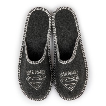 Pantofle super dziadek męskie czarne filcowe r. 43 - NOWO