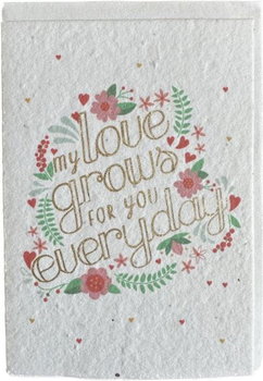 Paperchase- Kartka 'my Love grows For you everyday' - Paperchase