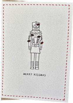 Paperchase- Kartka świąteczna Merry Kissmas z kopertą - Paperchase