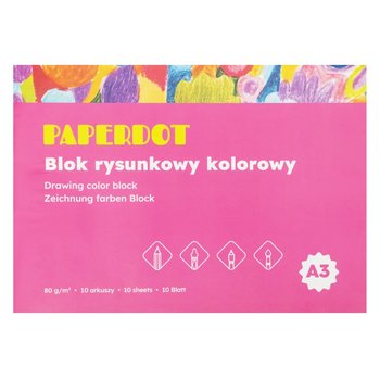 PAPERDOT Blok rysunkowy kolorowy A3 , 80g, 10 ark - Paperdot