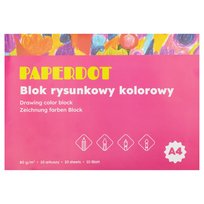 PAPERDOT Blok rysunkowy kolorowy A4, 80g, 10 ark