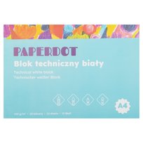 PAPERDOT Blok techniczny biały A4, 150g, 10 ark