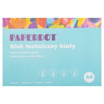 PAPERDOT Blok techniczny biały A4, 150g, 10 ark - Paperdot