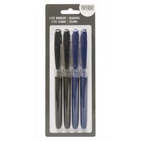 Paperdot, Długopis Rolle, Niebieski x2, Czarny x2