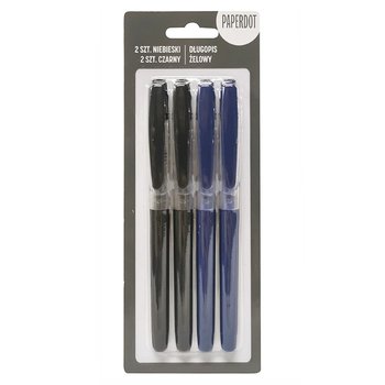 Paperdot, Długopis Rolle, Niebieski x2, Czarny x2 - Paperdot