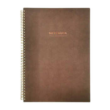 Paperdot, Kołozeszyt A4, 80 kartek w kratkę, brąz - Paperdot