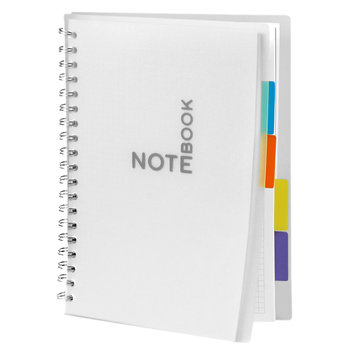 Paperdot, Kołozeszyt B5, 120 kartek w kratkę, PP biały 4 przekładki - Paperdot