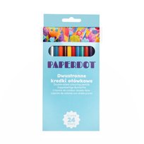 Paperdot, Kredki Ołówkowe Dwustronne 12/24, 24 Kolory