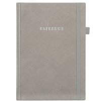 Paperdot, Notatnik z Gumką, Szary, Format A5, Linia, 96 Kartek