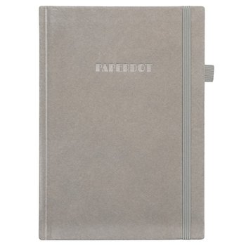 Paperdot, Notatnik z Gumką, Szary, Format A5, Linia, 96 Kartek - Paperdot