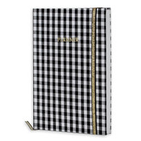 Paperdot, Planer kratka 14x20 tkanina, czarno-biała kratka Empik
