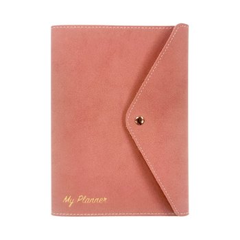 Paperdot, Planner Bezterminowy Tygodniowy, Zamszowy Różowy Pastel - Paperdot