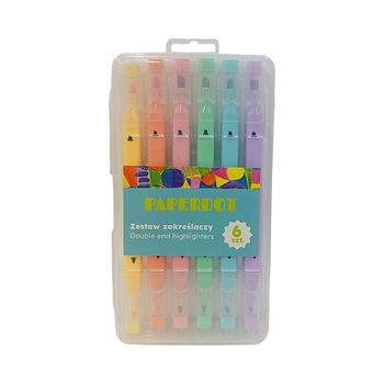 Paperdot, Zakreślacze Dwustronne, Różnokolorowe, 6 Sztuk - Paperdot