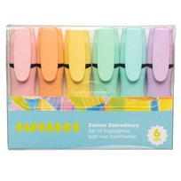 Paperdot, Zakreślacze, Em-0908, Różnokolorowe, 6 Sztuk