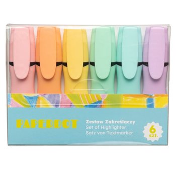 Paperdot, Zakreślacze, Em-0908, Różnokolorowe, 6 Sztuk - Paperdot