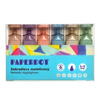Paperdot, Zakreślacze Metaliczne, Różnokolorowe, 6 Sztuk