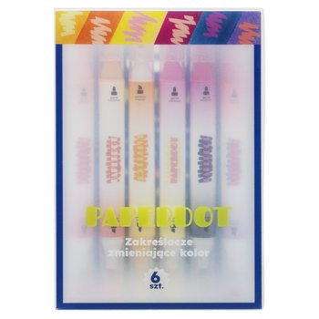 Paperdot, Zakreślacze Zmieniające Kolor 2, Różnokolorowe, 6 sztuk - Paperdot
