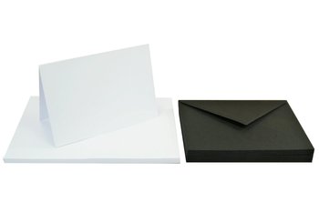 Papeteria / zestaw Arena, 250 g biały big. + kop. C6 Nero, 25 sztuk - Arena