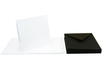 Papeteria / zestaw Arena, 250 g biały big. + kop. K4 Nero, 25 sztuk - Arena