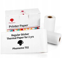 Papier Biały Samoprzylepny Wkład Wkłady 3x Rolka Do Phomemo T02 / M02 Pro / M02x / Q12-rms2