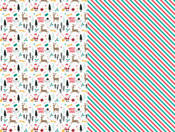 Papier do pakowania Merry Xmas, mix, 70x200 cm, 2 szt. - PartyDeco