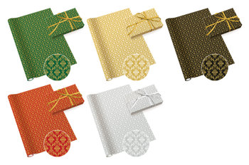 Papier do pakowania prezentów ozdobny zdobiony wzorem 70cm x 2m - Paw Decor Collection